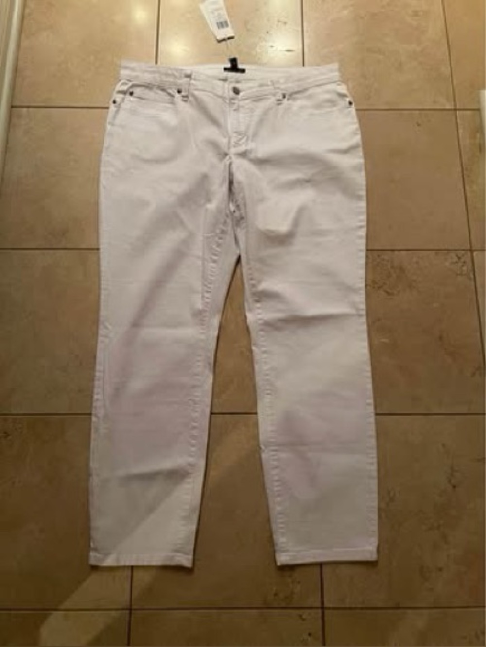 Eileen Fisher Women's White Ankle Jeans Size 14 NWT